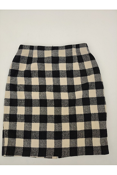 Marks & Spencer Černobílá vlněná pouzdrová sukně kostkovaná Vel. EU 40 | Marks & Spencer | obrázek 2