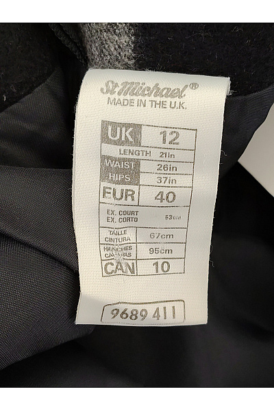 Marks & Spencer Černobílá vlněná pouzdrová sukně kostkovaná Vel. EU 40 | Marks & Spencer | obrázek 7