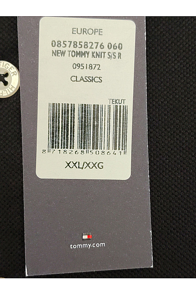 TOMMY HILFIGER Pánské černé bavlněné polo tričko s krátkým rukávem basic | TOMMY HILFIGER | obrázek 7