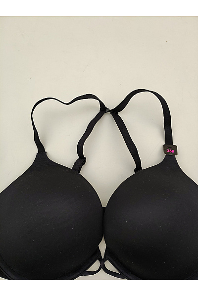 La Senza Černá push up podprsenka s kosticemi a překříženými ramínky Vel. US 36B | La Senza | obrázek 4