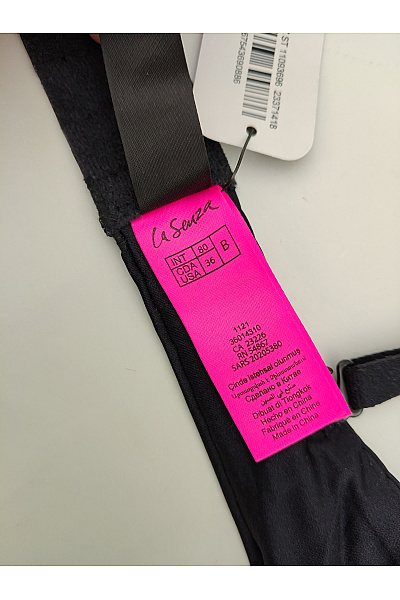 La Senza Černá push up podprsenka s kosticemi a překříženými ramínky Vel. US 36B | La Senza | obrázek 8