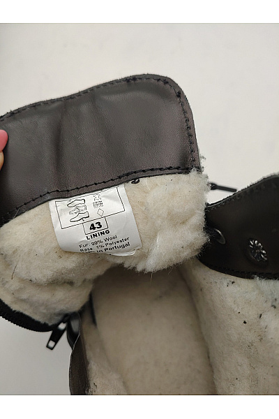TRAVELIN Černé kožené kotníkové workery šněrovací na zip podzimní zimní Velikost EU 43 | TRAVELIN | obrázek 12