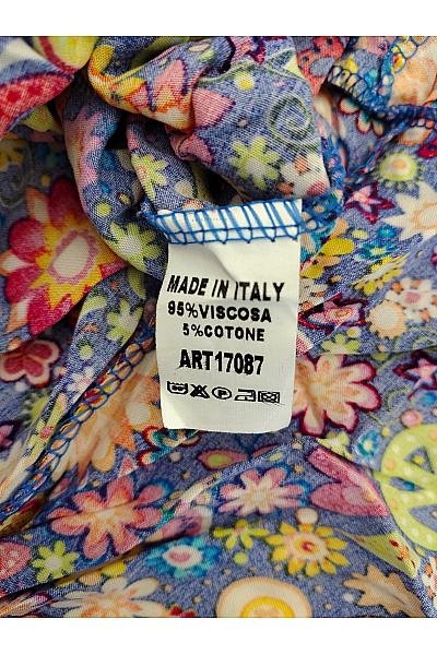 MADE IN ITALY Barevné květované letní šaty boho styl Velikost XL | MADE IN ITALY | obrázek 6