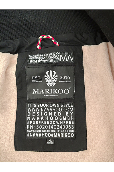 MARIKOO Dámská černá sportovní bunda s kapucí na zip Velikost XL | MARIKOO | obrázek 12