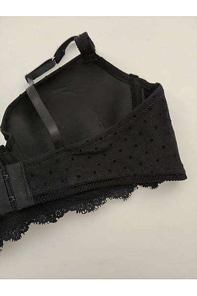 JUST FOR VICTORIA Černá krajková kosticová push up podprsenka Velikost EU 85B | JUST FOR VICTORIA | obrázek 6