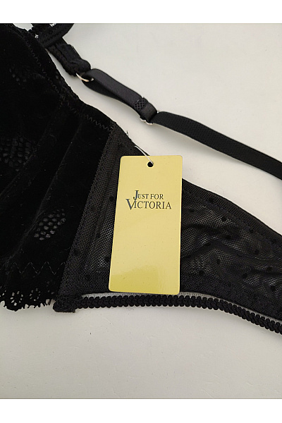 JUST FOR VICTORIA Černá krajková kosticová push up podprsenka Velikost EU 85B | JUST FOR VICTORIA | obrázek 9
