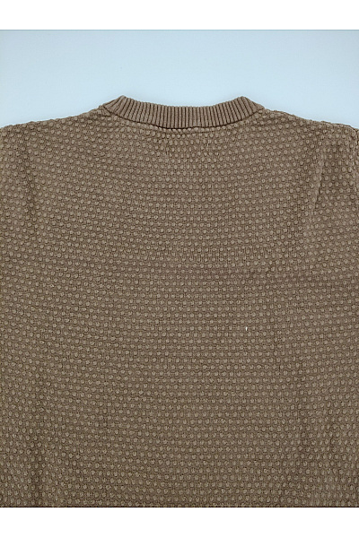 JACK & JONES Chlapecký bavlněný svetr hnědý strukturovaný smart casual Velikost L | JACK & JONES | obrázek 8