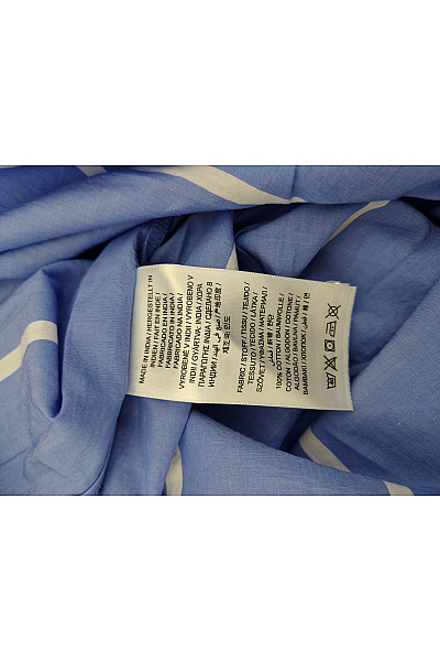 GANT Modrá bavlněná pruhovaná midi sukně s knoflíky Velikost EU 38 | GANT | obrázek 6