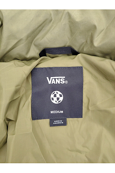 Vans Pánská khaki prošívaná zimní bunda se zipem Velikost XXL | Vans | obrázek 5