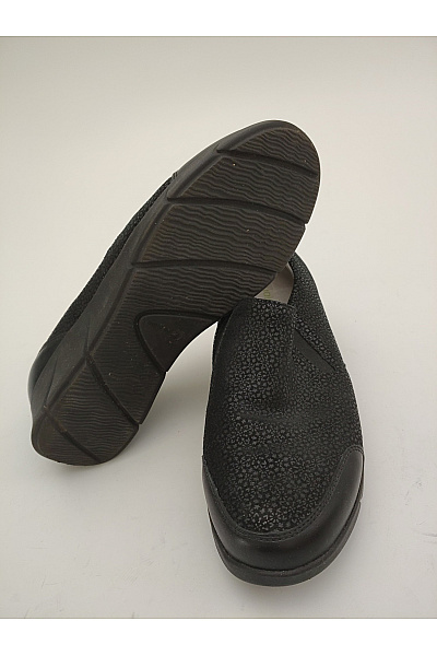 Waldläufer Černé dámské nazouvací polobotky slip-on s texturovaným povrchem Velikost EU 6.5 | waldläufer | obrázek 8