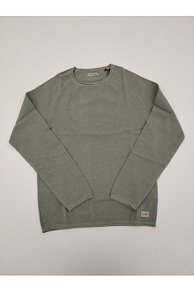JACK & JONES Pánský khaki pletený bavlněný pulovr basic Vel. EU S | JACK & JONES | obrázek 2