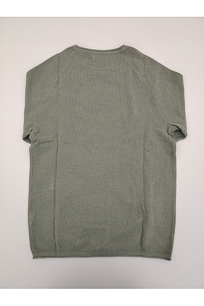 JACK & JONES Pánský khaki pletený bavlněný pulovr basic Vel. EU S | JACK & JONES | obrázek 8