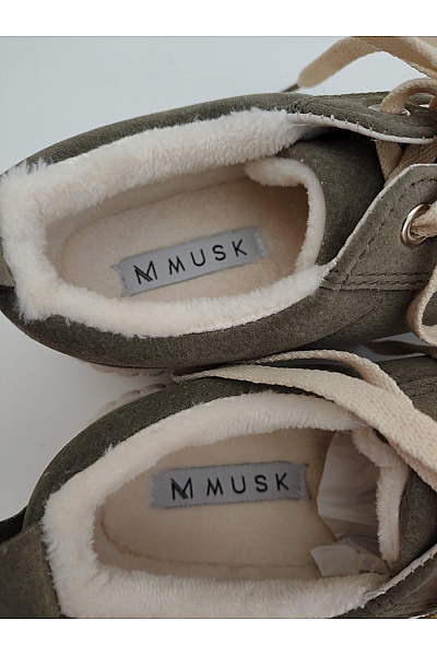 Musk tenisky Butikovo Khaki zimní na vysoké platformě Velikost EU 37 | musk | obrázek 7