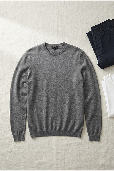 Hugo Boss Šedý Pánský Pletený Pulovr Basic Vel. L