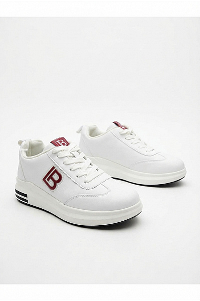 Laura Biagiotti Tenisky Calf White Red Bílé Vel. EU 39