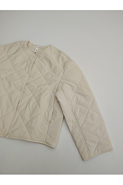 MANGO Béžová prošívaná přechodová bunda oversize Velikost EU M | MANGO | obrázek 3