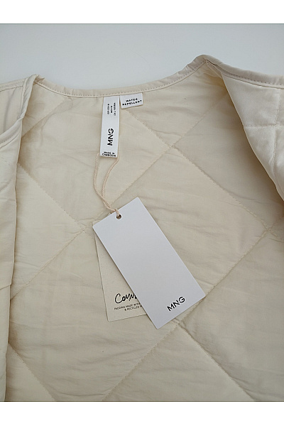 MANGO Béžová prošívaná přechodová bunda oversize Velikost EU M | MANGO | obrázek 7