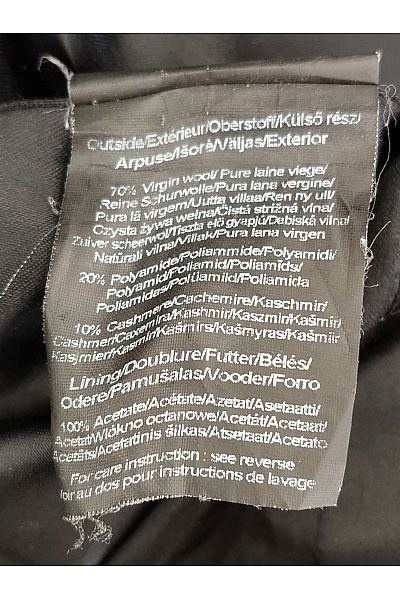 Mexx Černý vlněný vypasovaný elegantní kabát Vel. UK 14 | Mexx | obrázek 10