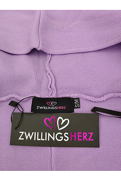 Zwillingsherz Fialový pletený kardigan s kapucí Velikost S/M | Zwillingsherz | obrázek 6