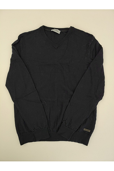 PIERRE CARDIN Černý merino svetr s výstřihem do V Vel. L | PIERRE CARDIN | obrázek 2