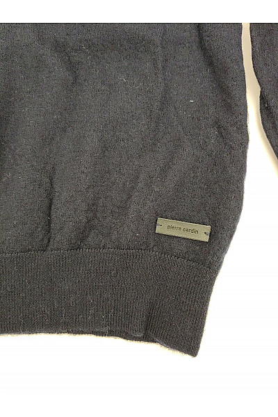 PIERRE CARDIN Černý merino svetr s výstřihem do V Vel. L | PIERRE CARDIN | obrázek 3