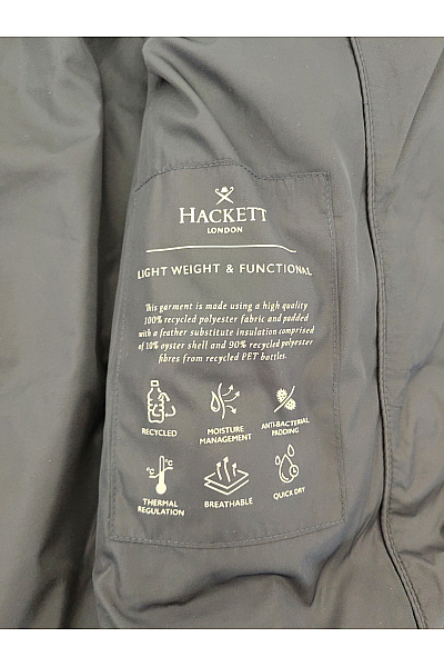 HACKETT Pánská černá prošívaná bunda se zipem Vel. M | HACKETT | obrázek 7