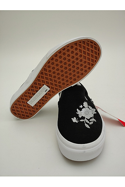 Vans tenisky Classic Slip-On (Floral Embroidery) Černobílé Vel. 39 | Vans | obrázek 5
