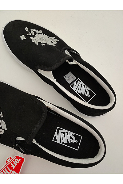 Vans tenisky Classic Slip-On (Floral Embroidery) Černobílé Vel. 39 | Vans | obrázek 8