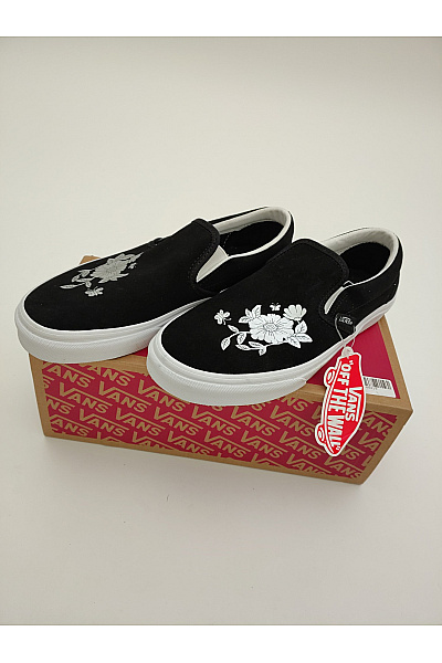 Vans tenisky Classic Slip-On (Floral Embroidery) Černobílé Vel. 39 | Vans | obrázek 10
