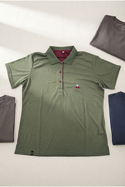 MAC Pánské Khaki Polo Tričko S Krátkým Rukávem A Výšivkou Velikost 42