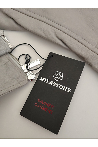 MILESTONE Dámská kožená bunda s kapucí přechodová khaki Vel. DE 36 | MILESTONE | obrázek 10
