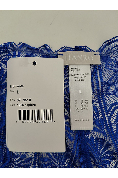 HANRO Modré krajkové kalhotky luxusní Velikost L | HANRO | obrázek 7