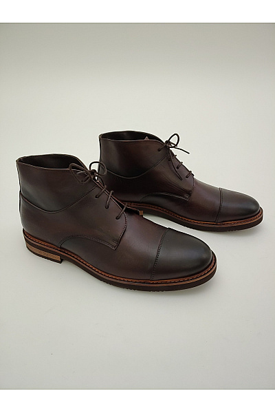 Mens heritage Hnědé kotníkové boty šněrovací elegantní podzimní Velikost EU 42 | mens heritage | obrázek 2