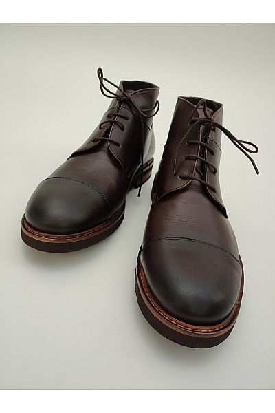 Mens heritage Hnědé kotníkové boty šněrovací elegantní podzimní Velikost EU 42 | mens heritage | obrázek 3