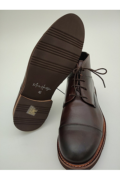 Mens heritage Hnědé kotníkové boty šněrovací elegantní podzimní Velikost EU 42 | mens heritage | obrázek 5