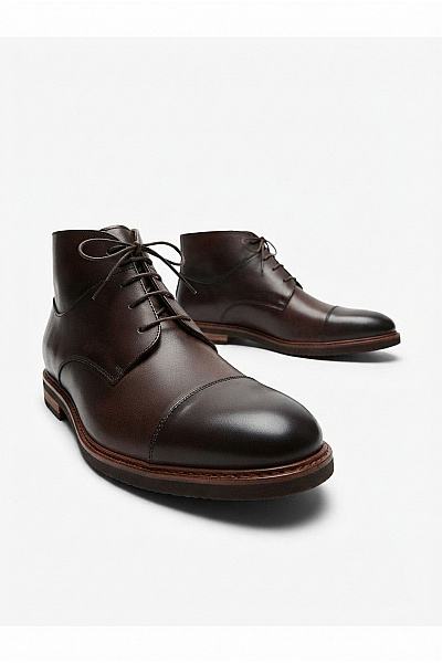 Mens Heritage Hnědé Kotníkové Boty šněrovací Elegantní Podzimní Velikost EU 42
