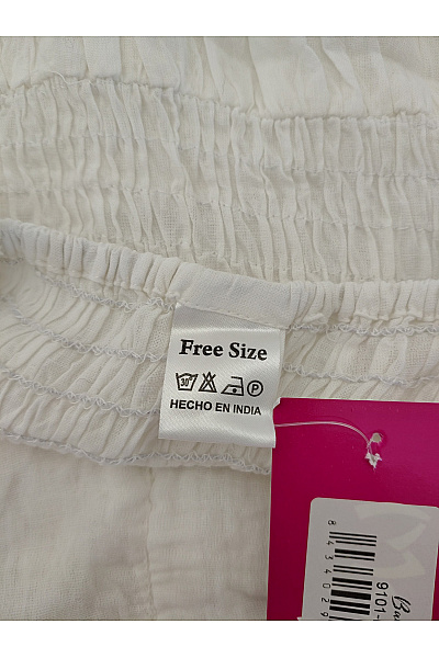 Bílé bavlněné dívčí šaty s krajkou Velikost FR ee Size | Unimoda | obrázek 6