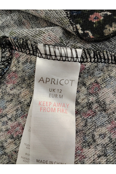 APRICOT Dívčí černé šaty s květinovým vzorem a volány Vel. EU M | APRICOT | obrázek 7