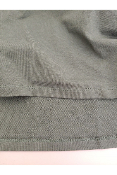 MOE Dámské khaki bavlněné midi šaty bez rukávů jednoduché volné Vel. L | MOE | obrázek 4