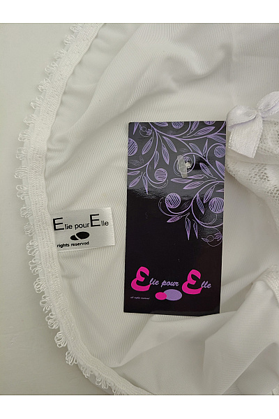 Elie pour Elle Bílé dámské krajkové kalhotky luxusní Velikost XXL | Elie pour Elle | obrázek 8