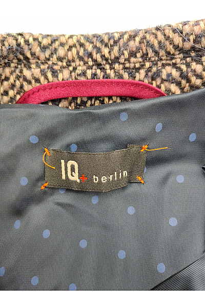 IQ+Berlin Dámské vlněné sako s rybím vzorem vypasované elegantní Vel. EU 36 | IQ+Berlin | obrázek 5