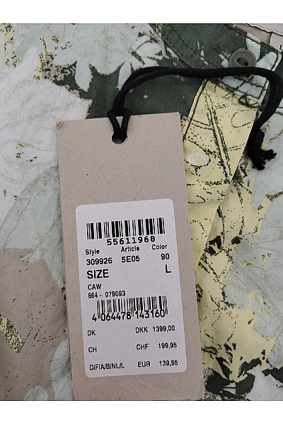 Camel active Khaki košilové šaty s dlouhým rukávem a listovým vzorem Vel. EU L | camel active | obrázek 7