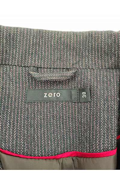 ZERO Hnědé elegantní business sako s jedním knoflíkem vypasované Vel. EU 38 | ZERO | obrázek 6