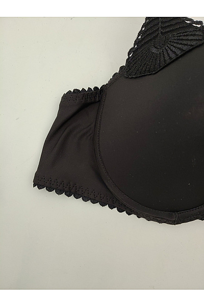 Elie pour Elle Černá hladká push-up podprsenka s ozdobnými ramínky Vel. EU 85C | Elie pour Elle | obrázek 3