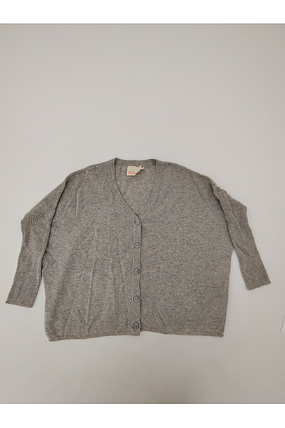 ABSOLUT CASHMERE Šedý kašmírový kardigan oversized do véčka Velikost S | ABSOLUT CASHMERE | obrázek 2