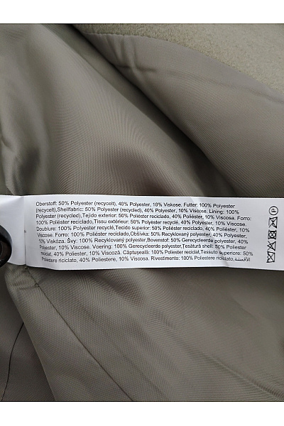Dámský khaki dlouhý elegantní kabát Velikost EU 38 | Unimoda | obrázek 5