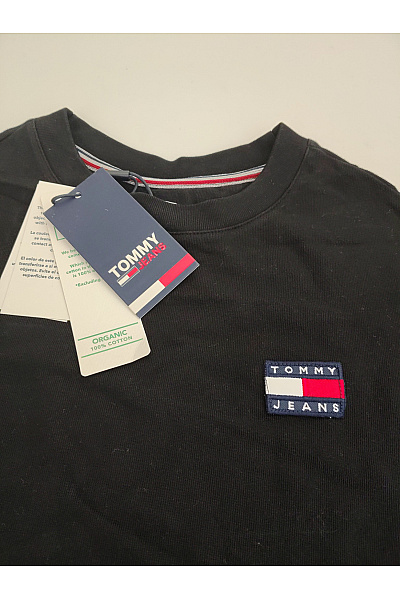 TOMMY HILFIGER Černé bavlněné pánské tričko s krátkým rukávem basic Vel. S | TOMMY HILFIGER | obrázek 4