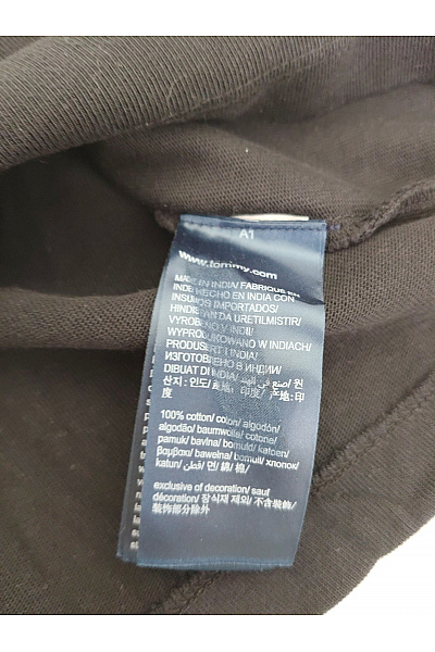 TOMMY HILFIGER Černé bavlněné pánské tričko s krátkým rukávem basic Vel. S | TOMMY HILFIGER | obrázek 6