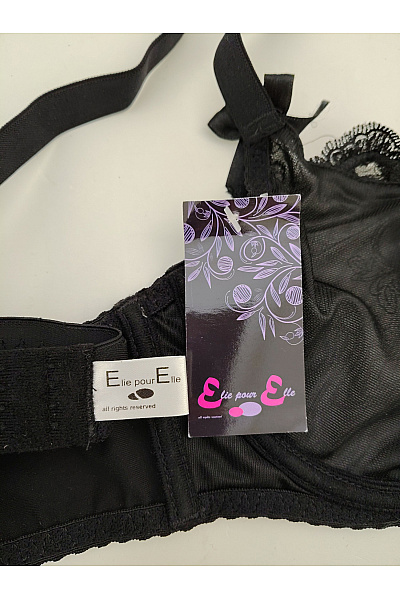 Elie pour Elle Černá krajková kosticová podprsenka s měkkými košíčky Vel. EU 85B | Elie pour Elle | obrázek 8