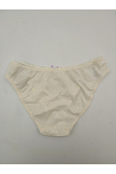 Elie pour Elle Béžové dámské krajkové kalhotky s výšivkou Vel. 2XL | Elie pour Elle | obrázek 6